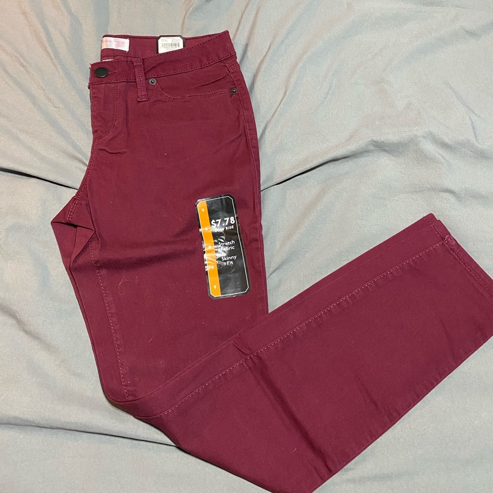 Maroon Skinny Jeans